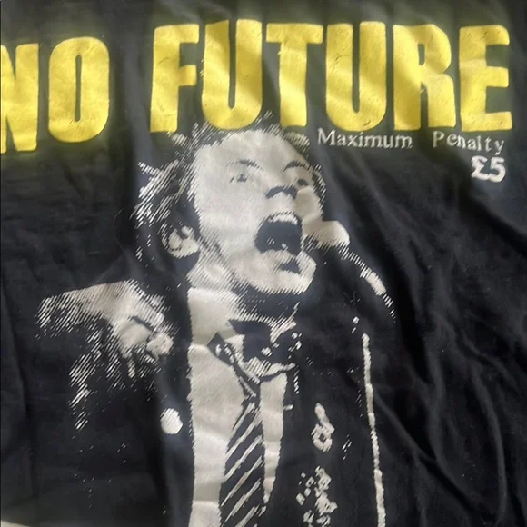 Black and Yellow Punk Rock Short Sleeve Tee - Picture 4 of 5